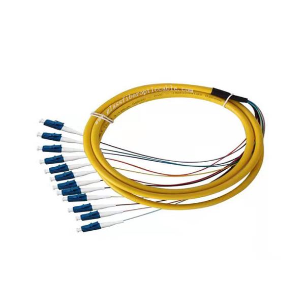LC UPC - LC UPC Multimode Fiber Patch Cord Breakout , SM 12C PVC LSZH Bulk