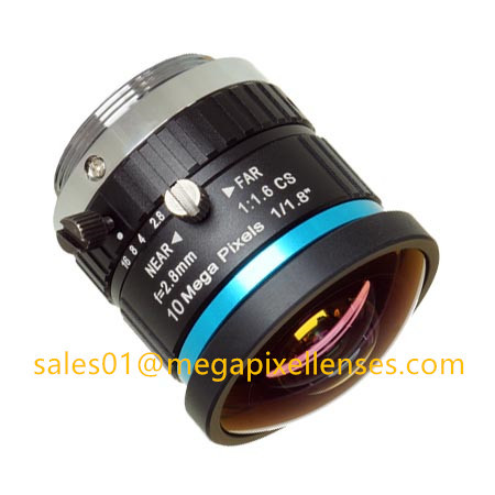 Buy 1/1.8" 2.8mm F1.6 Megapixel 10MP Manual IRIS CS Mount Industrial FA Lens, 2.8mm 10MP Machine Vision Industrial Lens at wholesale prices