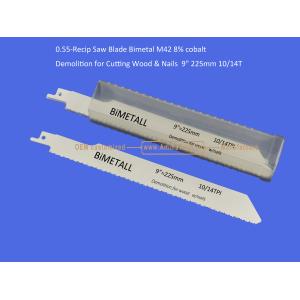 Recip Saw Blade Bimetal M42 8% cobalt Demolition for Cutting Wood & Nails 9"