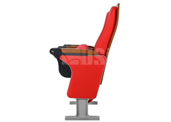 Red Color Church Theatre Seating Wood Outer Back For Lecture Hall Auditorium