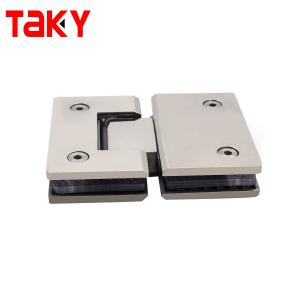 Stainless Steel 304 Glass Door Hinge Straight Edge Frameless Glass To Glass