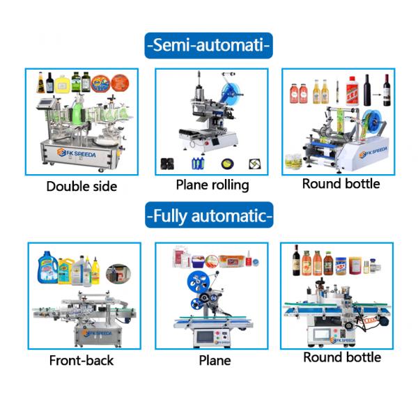 Electric Driven Desktop Semi Automatic Labeling Machine for Round Glass Plastic Bottle