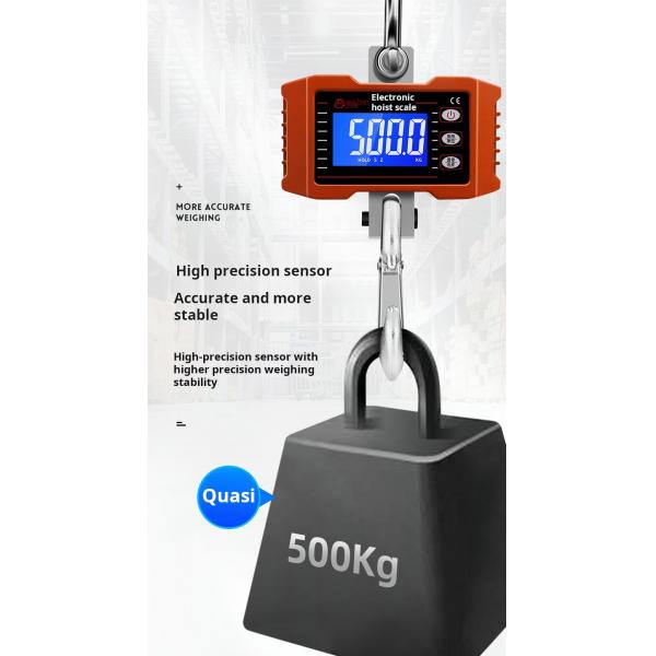 300 Kg Industrial Electronic Crane Scale with Digital LCD Display OEM Steel TCS 100kg 200kg 500kg Hook Hanging Weight Scales