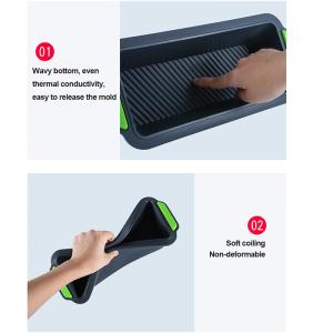 Non Stick Rectangle Loaf Toast Silicone Bread Pan