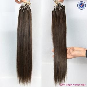 Quality Micro Loop Hair Extensions , 100% Human Clip In Natural Hair Extensions for sale