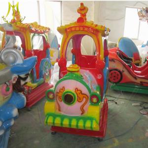 Quality Hansel amusement fiberglass coin operated swing train kiddie ride for sale