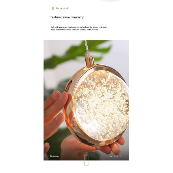 Contemporary Round Crystal Ball Chandelier For Villa Mall Hotel Loft Kitchen Living Room