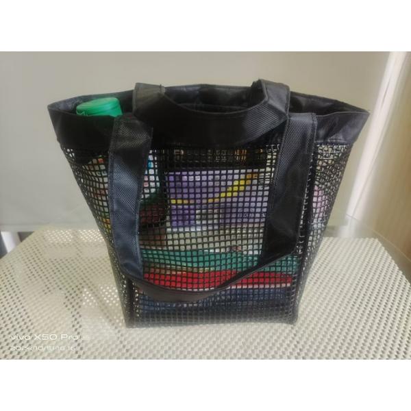OEM Service Mesh Handbag For Beach Outdoor Sports Or Shopping PVC Mesh Storage Bag