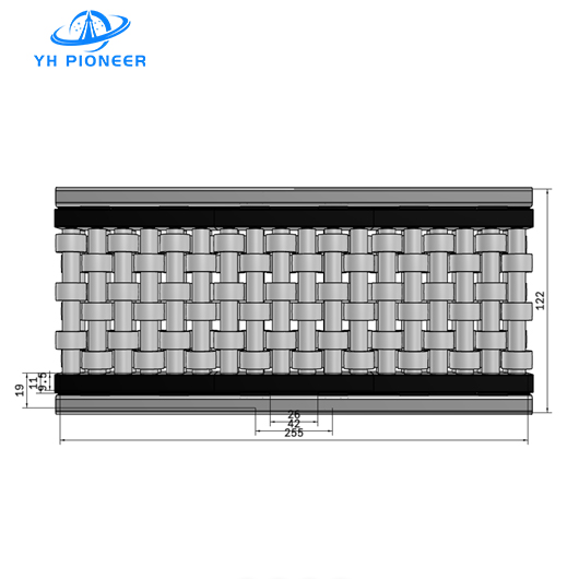 Robust Three - Row Roller Guide Rail with POM and Stainless Steel for Industrial Safety Protection
