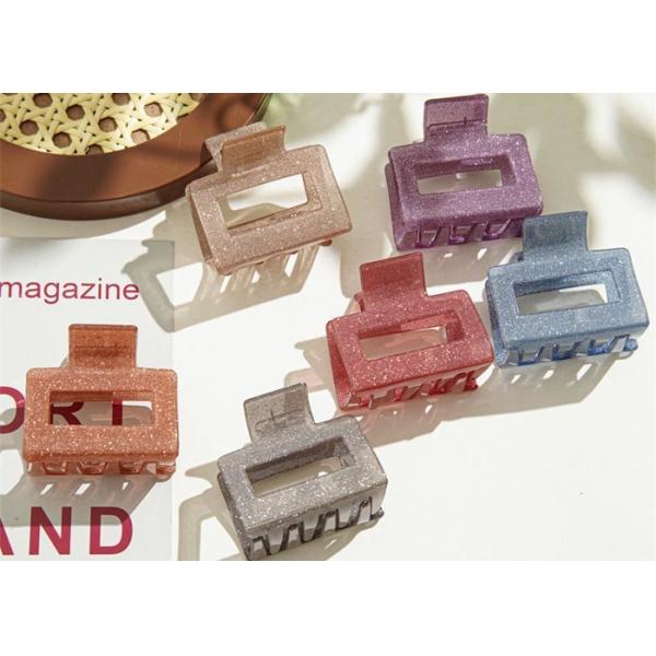 Gold powder dust transparent ponytail fixed hair clip solid color disc