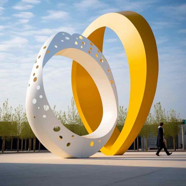 Modern Colorful Large Decoration Stainless Steel Statue Sculpture