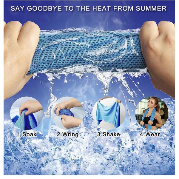 Stay Cool And Energized Gym Microfiber Cooling Towel Durable And Reusable