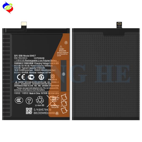 High Capacity Rechargeable Batteries for Xiaomi Poco X3 NFC X3 Pro BN57 5160mAh 3.87V