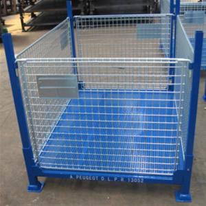 Quality Customized Foldable Warehouse Stack Rack Steel Pallet Container for sale