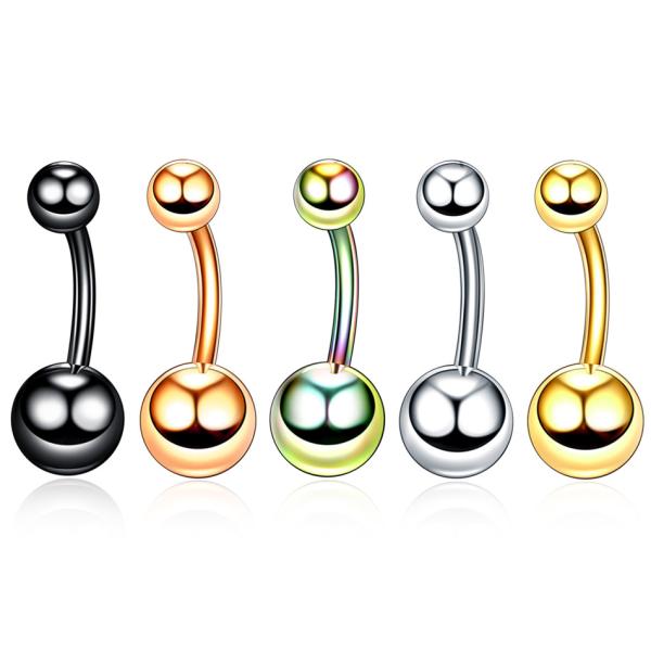 Steel Belly Button Piercings Segment Ring Nose Ring Lip Eyebrow Piercings Industrial Barbell Body Jewelry Piercing