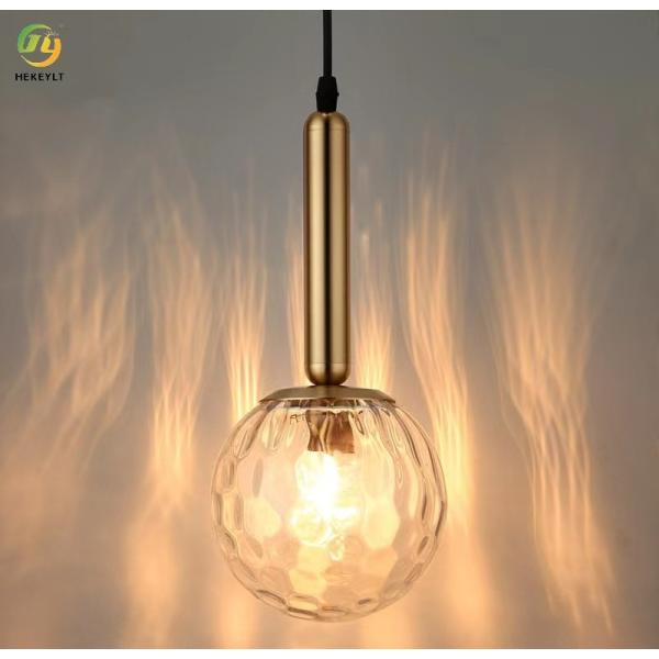 Buy Light Luxury Ball 15cm Led Glass Pendant Light Nordic Design at wholesale prices
