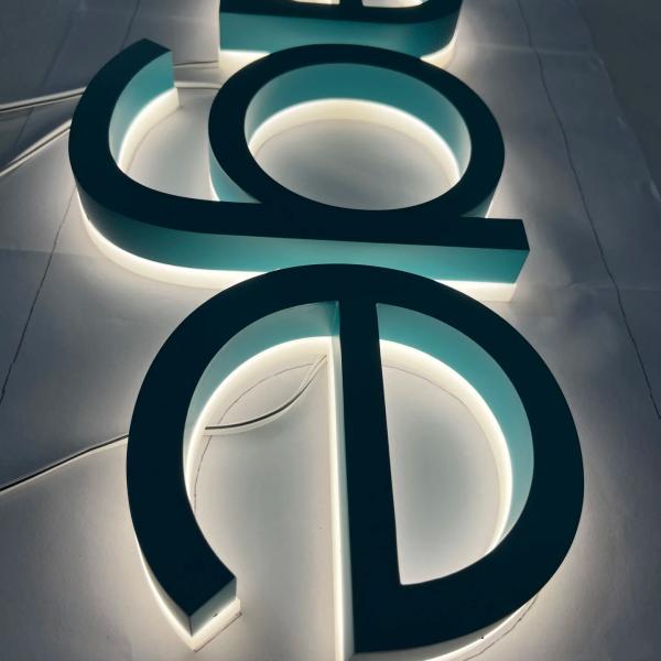 Customized Size LED Metal Channel Letters Backlit Sign for Custom Outdoor