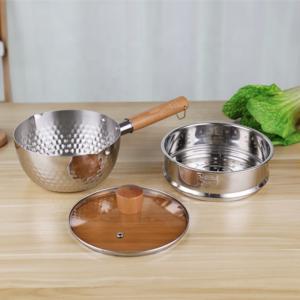 Multi cooking steam pot 2 tiers stainless steel 304 milk pot with steamer