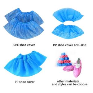 Disposable Waterproof Anti Skid Shoe Covers In White / Blue / Pink With CE