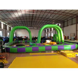 Big Sealing Material Long Inflatable Race Track For Outdoor Karting Games