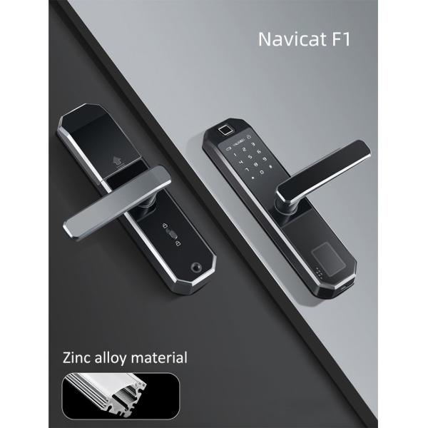 Red Bronze Fingerprint Smart Door Locks Zinc Alloy With Handles