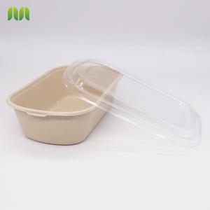 Quality Biodegradable Food Container eco-friendly Oval Salad Box and PET lid for sale