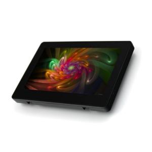 black color 7 inch panel with PoE and inwall flush mounting metal bracket