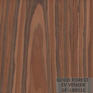 Engineered Veneer Santos Rose Wood Crown Cut Customized Service