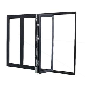 Louver Curtain Double Tempered Aluminum Bi Fold Window For Housing Workshop