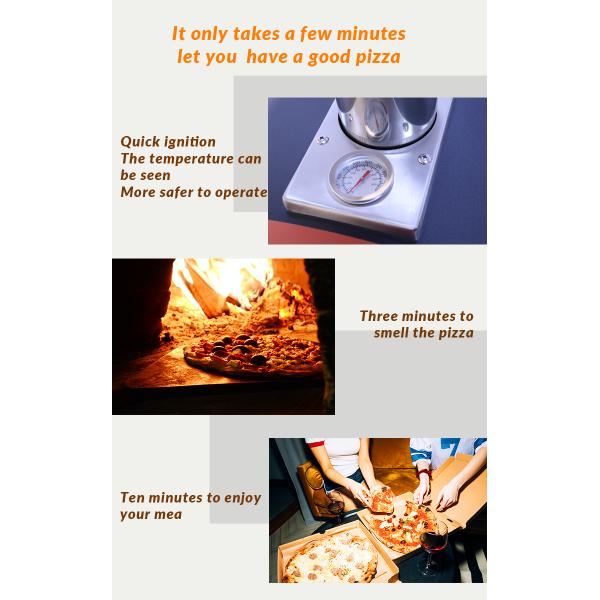 Universal Stainless Steel Wood-Fired Pizza Oven BBQ Grill for G.W./N.W 18.2/20.45kg