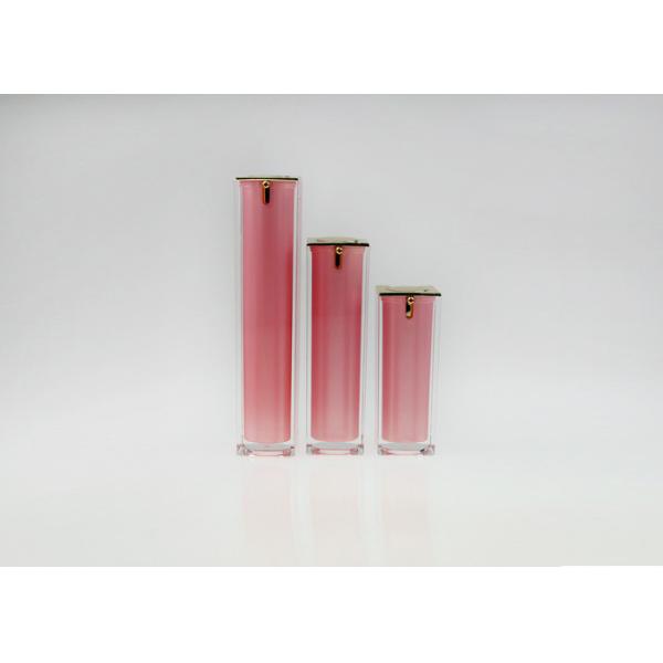 Transparent White Airless Cosmetic Bottles Slim Clear Empty 50ml For Lotion Cream