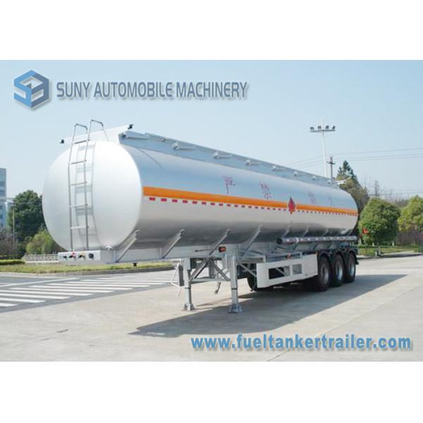 Stainless Steel Tri-axle Oil Tank Trailer 40000L 12000*2500*3650mm