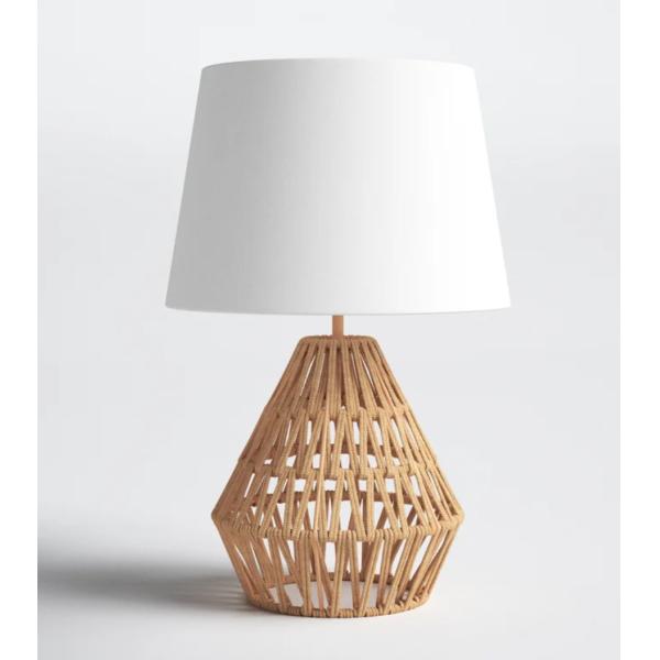 Buy Porclain Simple Modern Table Lamp With String Wrapped Base at wholesale prices