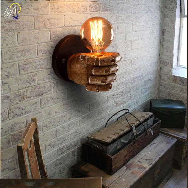 LED Retro Wall Lamp Cafe Bedroom Creative Fist Resin Light wall mounted led lamps (WH-VR-19)
