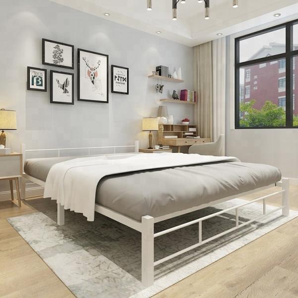Buy Modern Designs Metal Double Bed Easy Assemble Heavy Load Capacity at wholesale prices
