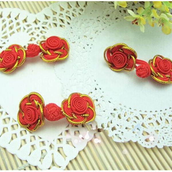 209 fashion red woven button for women clothing, Chinese knot for garment