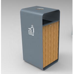 ISO14001 Approved Public 45L Wood Trash Container