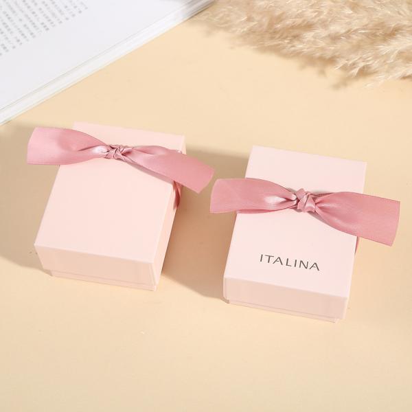 Custom Adorable Baby pink Jewelry Box with logo Ring Necklace Earring Bracelet Packaging Cardboard