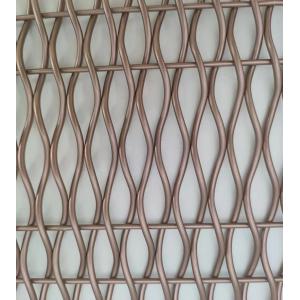 Quality Rose Gold Steel Weave Architectural Woven Wire Mesh With Painting For Railing for sale