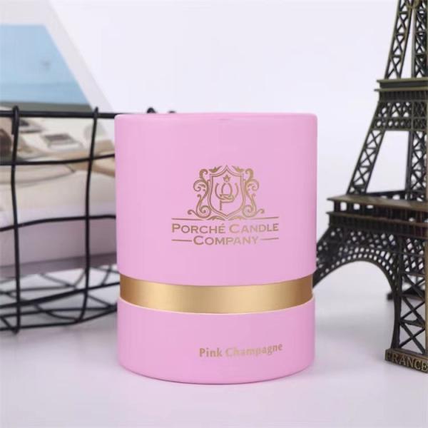 Cosmetic Perfume Candle Cylinder Paper Tube Packaging Matt Lamination Surface Treat