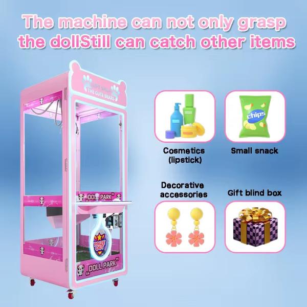 Claw Crane Machine Coin Operated Games Mini Plush Toy Vending Machine With Bill Acceptor