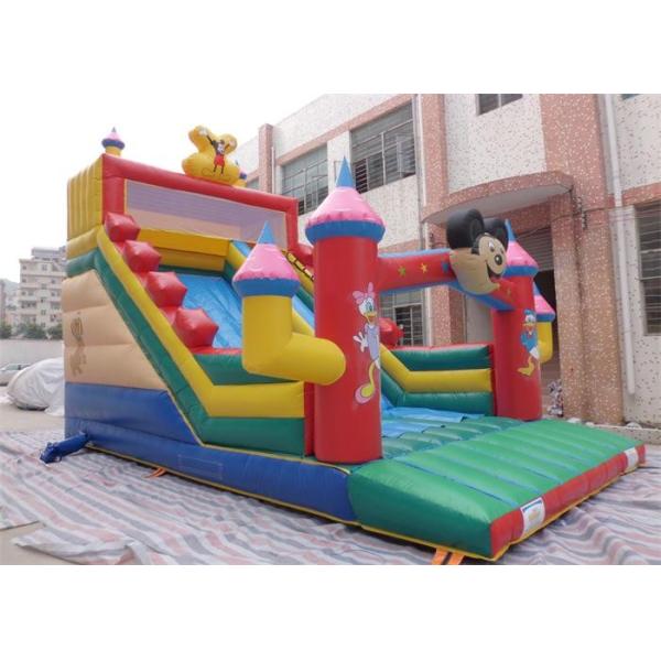 Cartoon Playground Giant Inflatable Slide Double Tripple Stitch