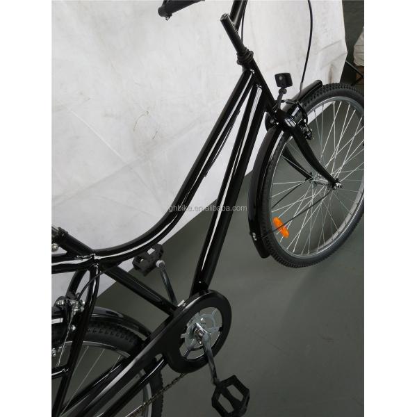 1.7m Length Black Color Single Speed Step Through Hybrid Bike 17kg Gross Weight