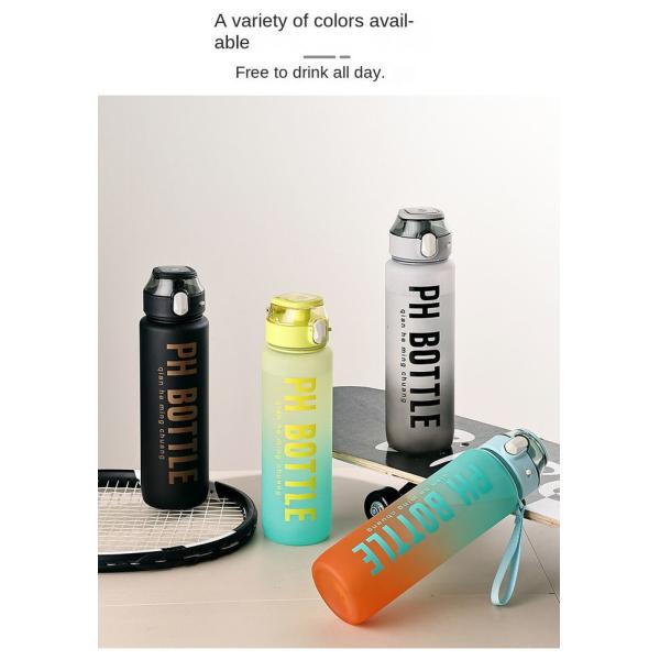 Bpa Free 1000ml 1 Litre Sipper Water Bottle With Straw For Adults Gradient Color 32 Ounce Large Capacity Many Colors Reusable Odour Free