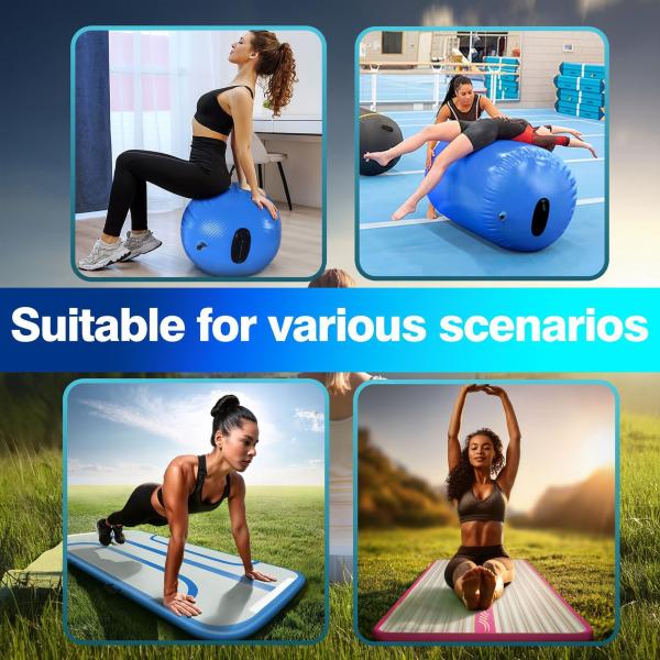 Adjustable Air Roller Inflatable mat, gymnastics mat, Fitness Yoga Roller For Men And Women, Leg And Back Rollers For Muscles, Recovery Muscle Rollers