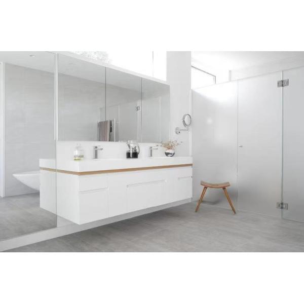 38-46 in Width Rectangle YALIG Customized Traditional Elegant White Wooden Bathroom Cabinet
