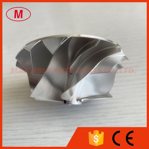 G30-770 57.52/71.40mm 7+7blades Reverse Point Milling Inverse Curve Performance milling/aluminum 2618/billet compressor wheel for 880693-5002S /