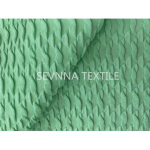 Mint Green Texture Poly Yarn Recycled Swimwear Fabric Repreve Spandex