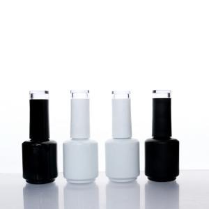 OEM Free Sample 5ml 8ml 10ml 15ml 20ml Frosted Matte Black Empty Glass Uv Gel