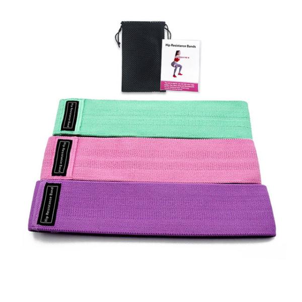 2mm Thick 3.1in Cloth Resistance Bands Set Washable Individual Leg Booty Bands